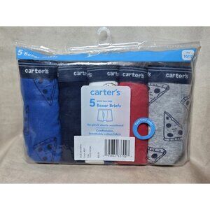 NEW Carters Boys 5 Pack Tag-Free Boxer Briefs Underwear Size 10/12 Multi Print